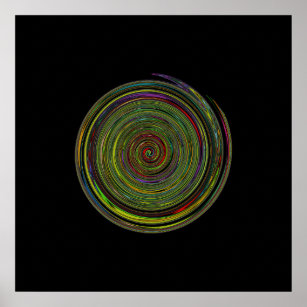 Affiche décor hypnotique en spirale