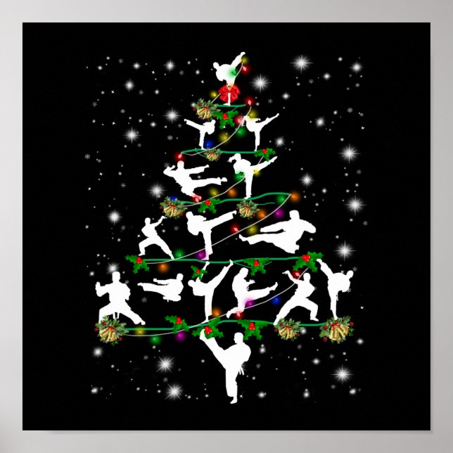 Affiche Décor karaté Arbre de Noël Ornements personnalisés (Devant)