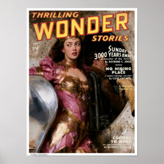 AFFICHE DÉCOR KITSCH : COUVERTURE DE MAGAZINE PULP VINTAGE