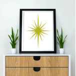 Affiche Décor moderne Green Atomic Starburst Mid Century<br><div class="desc">Pouvez-vous dire l'écorce d'écorce d'avocat ! Cette impression d'art rétro est sûr d'ajouter une pop de couleur à vos murs.</div>
