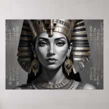 Décor mural de reine pharaonique – Égyptien intemp