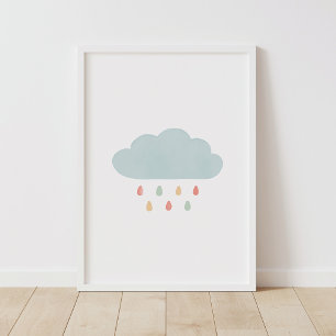 Affiche Décor pour bébé Rainbow Cloud