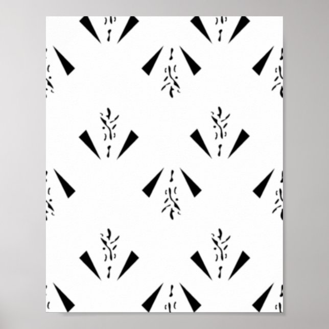 Affiche Décoratif, Gris Charbon (Devant)