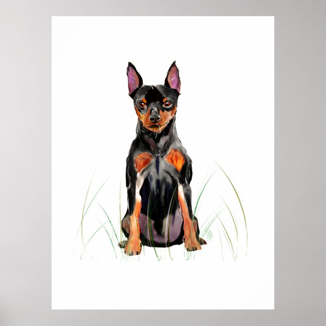 Affiche décoration murale Pinscher Nain, Impressio (Devant)