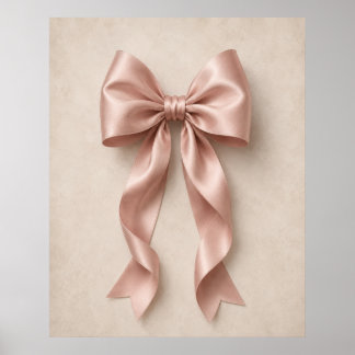 Affiche décorative Ruban de satin rose | Affiche f