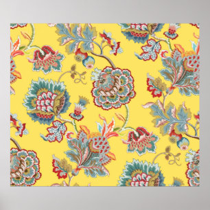 Affiche Decorative vintage seamless pattern. Traditional m