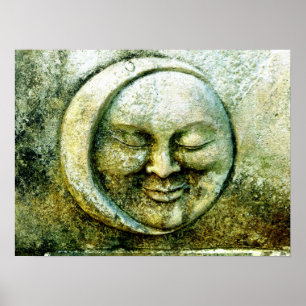 Affiche Découpage de la lune mystique