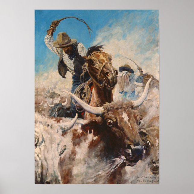 Affiche Découper par Newell Convers Wyeth (Devant)