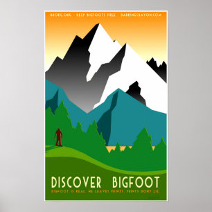Affiche Découvrez Bigfoot en montagnes colorées