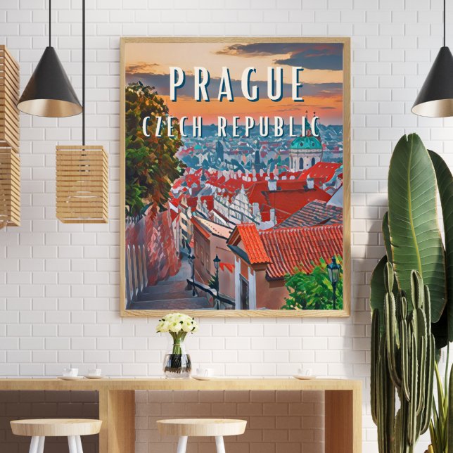 Affiche Découvrez la Beauté de Prague (Prague : Là où les contes de fées prennent vie dans chaque rue pavée. ✨🏰 )