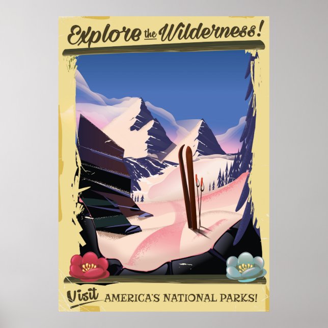 Affiche Découvrez l'affiche ski Wilderness! (Devant)