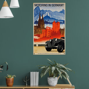 Affiche Découvrez le charme de l'Allemagne : Vintage voyag