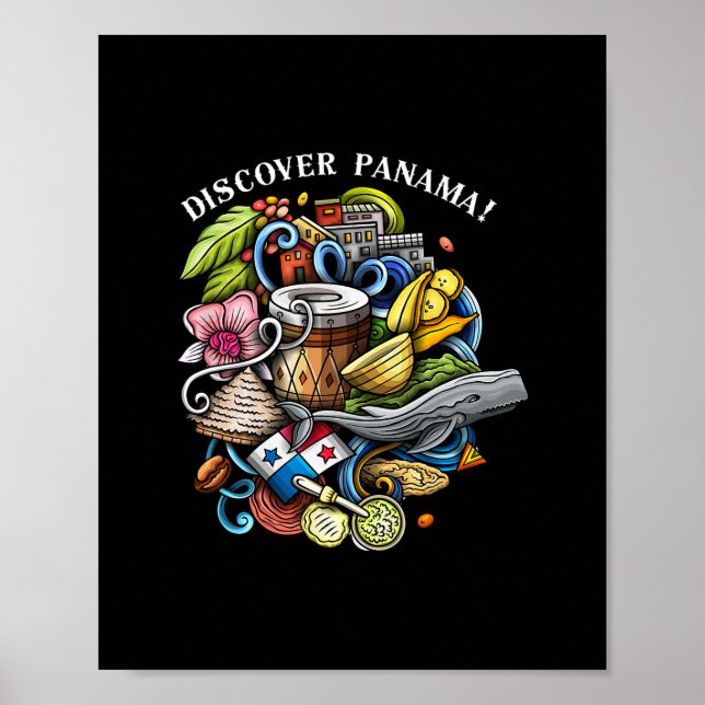 Affiche Découvrez le voyage souvenir de vacances Panama  (Devant)