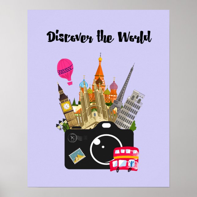 Affiche Découvrez les monuments européens avec caméra (Devant)