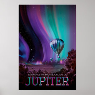 Affiche Découvrez Les Puissants Aurores De JUPITER NASA JP