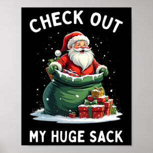 Affiche Découvrez Mon énorme sac Père Noël Xmas 2024 Funny