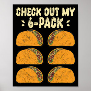 Affiche Découvrez Mon Pack Six 6 Avec Tacos Pour Funny Cin