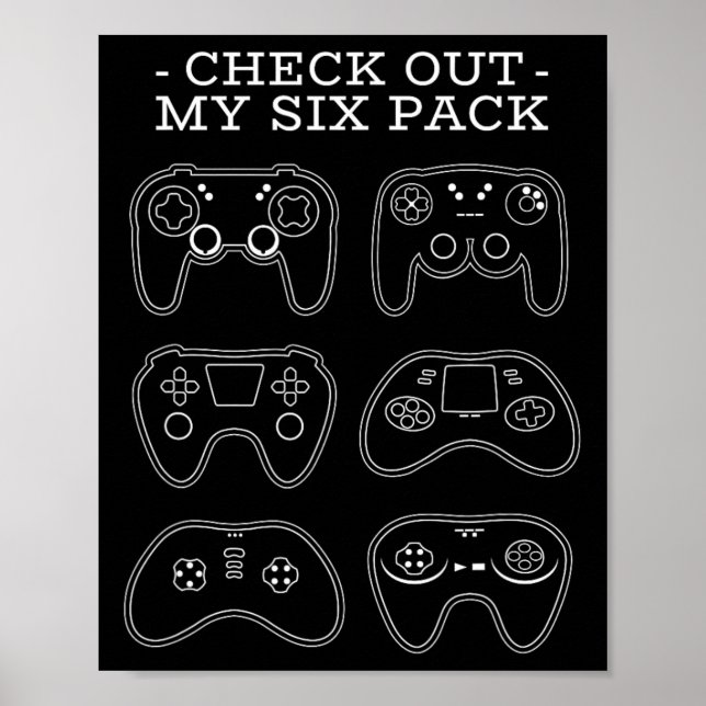 Affiche Découvrez Mon Pack Six - Amusant Joueur Vidéo Jeu  (Devant)