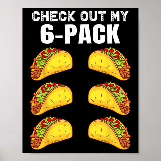Affiche Découvrez Mon Pack Six Funny Taco Boxe Cinco De M (Devant)