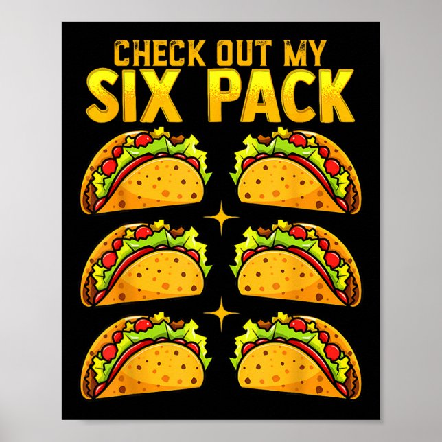 Affiche Découvrez Mon Pack Six Taco Drôle Cinco De Mayo Fi (Devant)