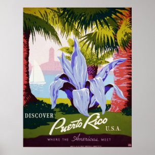 Affiche Découvrez Porto Rico U.S.A.