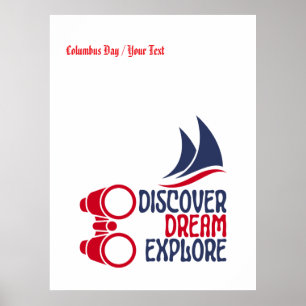 Affiche Découvrez rêve explorez modifiable