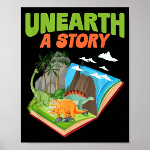 Affiche Découvrez un livre de dinosaures Unearth a Story 2