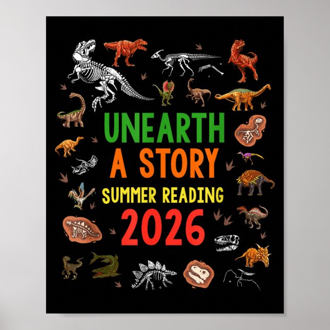 Affiche Découvrez une histoire de lecture d'été 2026 Dinos (Devant)