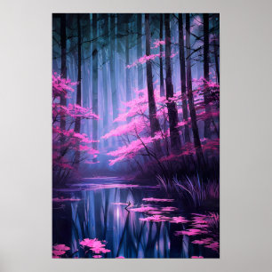 Affiche Découvrir la splendeur cachée de la flore rose