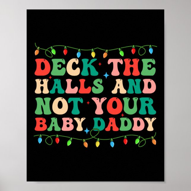 Affiche Découvrir Les Halls Et Non Votre Bébé Elf Xmas Cor (Devant)