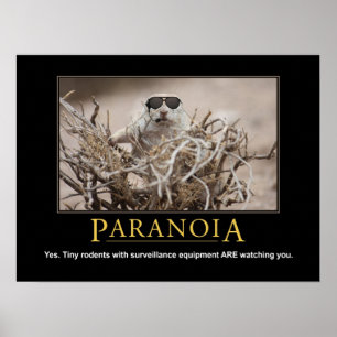 Affiche d'écureuil de Demotivational : Paranoïa