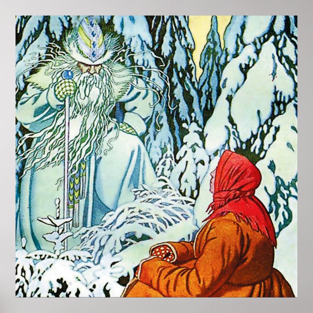 Affiche “Ded Moroz” or “Father Frost” by Ivan Bilibin (Devant)