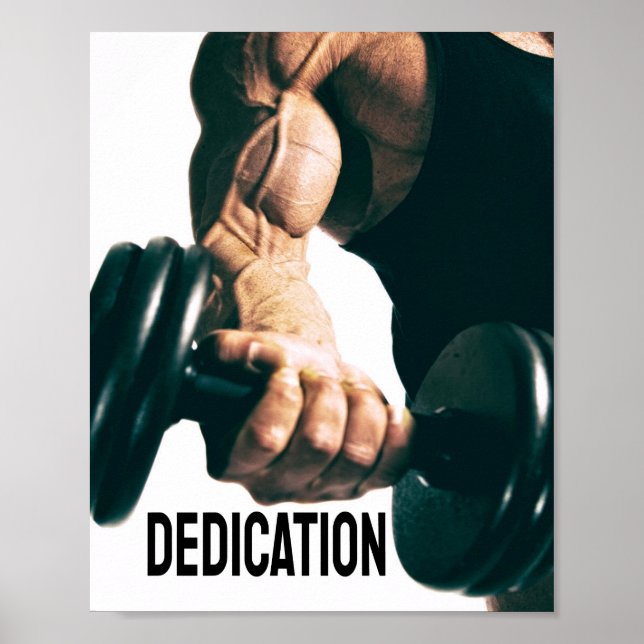 Affiche Dédication Motivation Muscles d'entraînement (Devant)