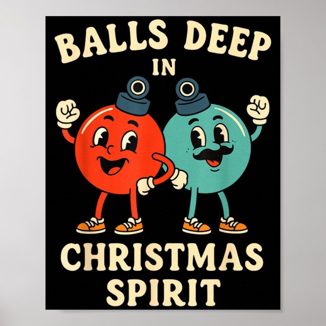 Affiche Deep In Christmas Srit Funny Retro Holiday Humor  (Devant)