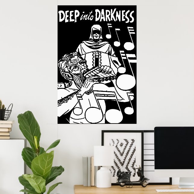 Affiche Deep Into Dark Comics Vintage Grim Reaper art (Bureau à domicile)