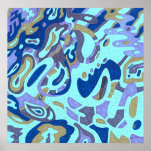 Affiche "Deep is the Ocean" Original Abstrait