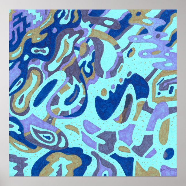 Affiche "Deep is the Ocean" Original Abstrait (Devant)