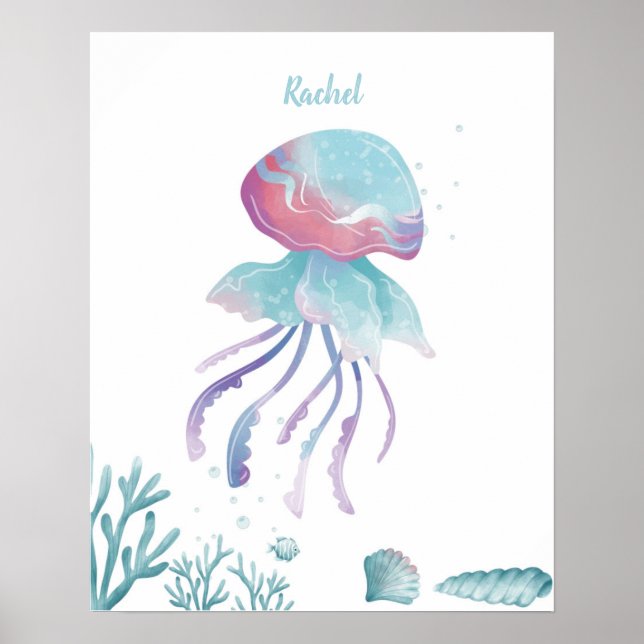 Affiche Deep Jellyfish Love Personnalisable (Devant)