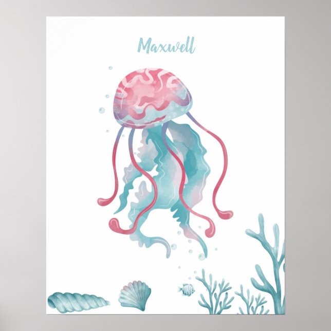 Affiche Deep Jellyfish Love Personnalisable (Devant)
