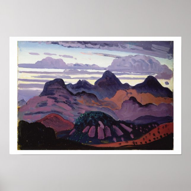 Affiche Deep Twilight, Pyrénées, vers 1912-13 (huile sur p (Devant)