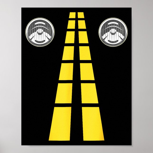 Affiche Deer Headlights With Road Markings Couples Costume (Devant)