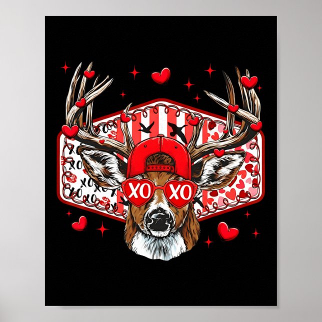 Affiche Deer Hunting Xoxo Valentine Buck Boys Cap Men Wome (Devant)