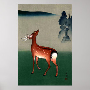 Affiche Deer Ohmuro Koyo 1950