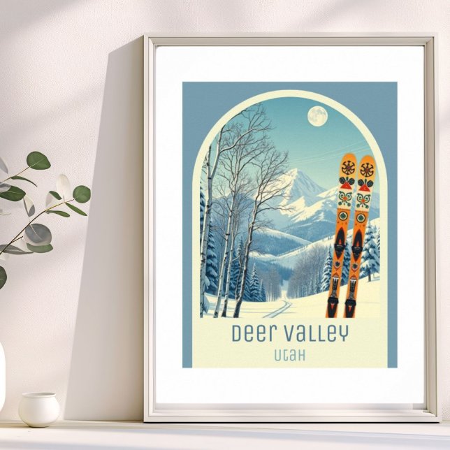 Affiche Deer Valley Utah ski resort  (Créateur téléchargé)