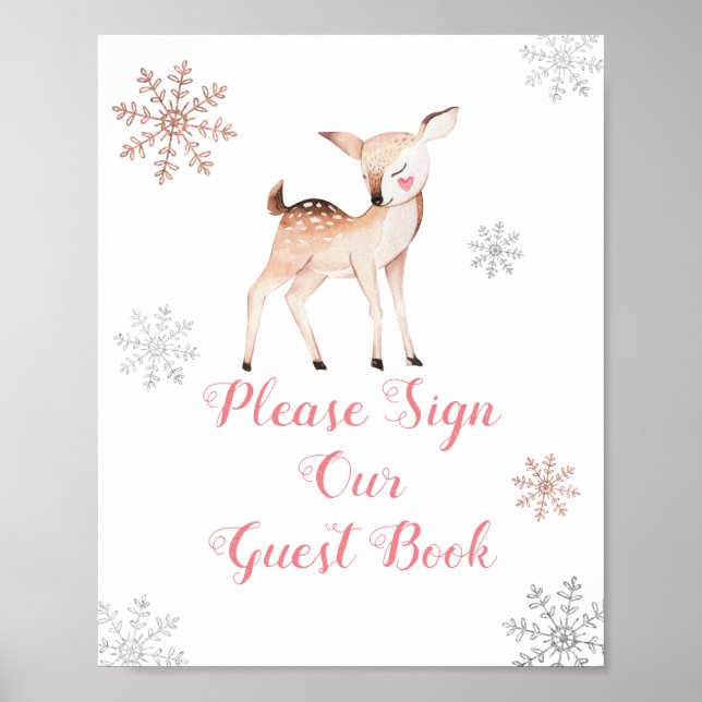 Affiche Deer Winter ONEderland S'il vous plaît signer notr (Devant)