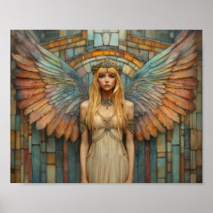 Affiche Déesse Anunnaki Ninhursag Mosaïque Art Nouveau