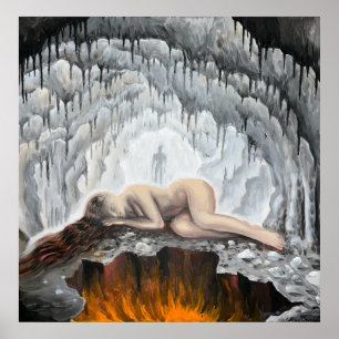 Affiche Déesse dacienne dans une grotte