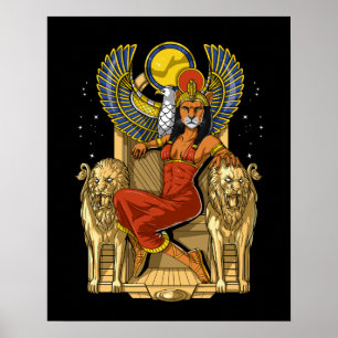 Affiche Déesse de la lionne égyptienne Sekhmet
