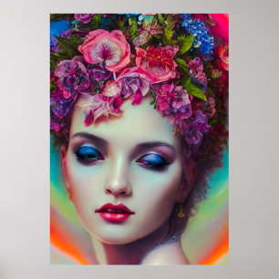 Affiche Déesse des fleurs