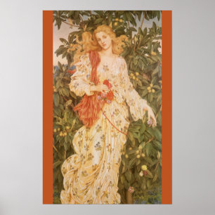Affiche Déesse des floraisons et des fleurs, Flora par Mor
